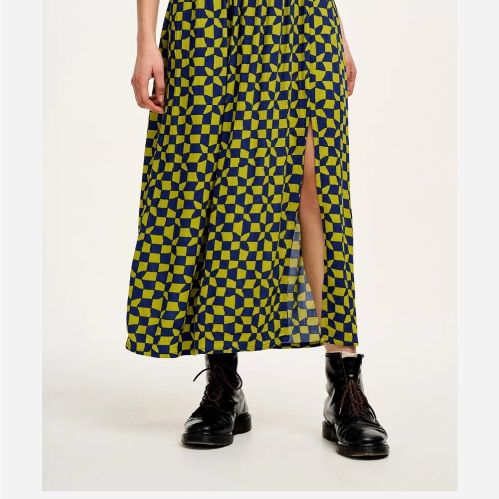 Lucy and Yak Skater Check Poppy Skirt